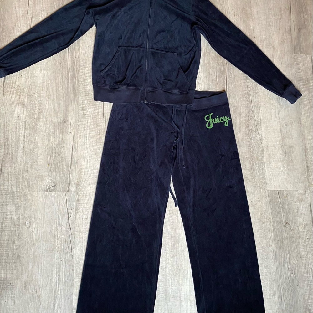 Y2K Juicy Couture women Dark navy Blue 2pc Set